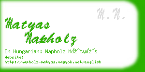 matyas napholz business card